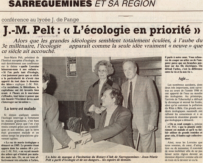 Jean-Marie Pelt : L'écologie en priorité